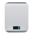 My Store MeBrand NutriScale digital food kitchen scale with a sleek silver stainless steel surface and LED display.